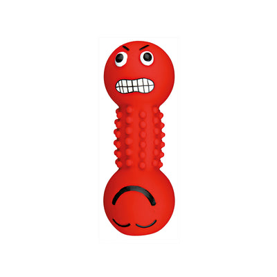 Trixie - Smiley Dumbbell with Motifs Latex Toy