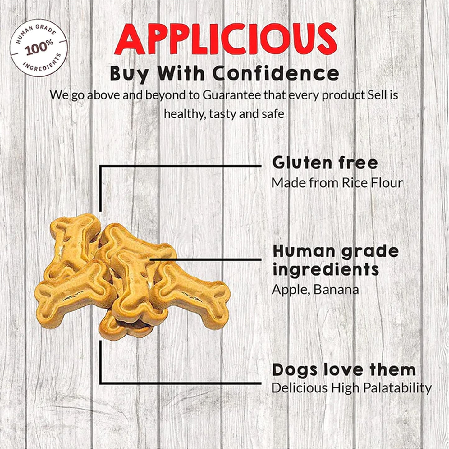Goofy Tails - Applicious Apple, Banana and Cinnamon Biscuits for Dogs & Puppies