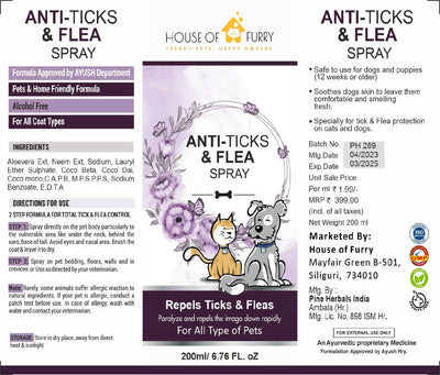 HOF - Natural Tick Flea Repellent Spray