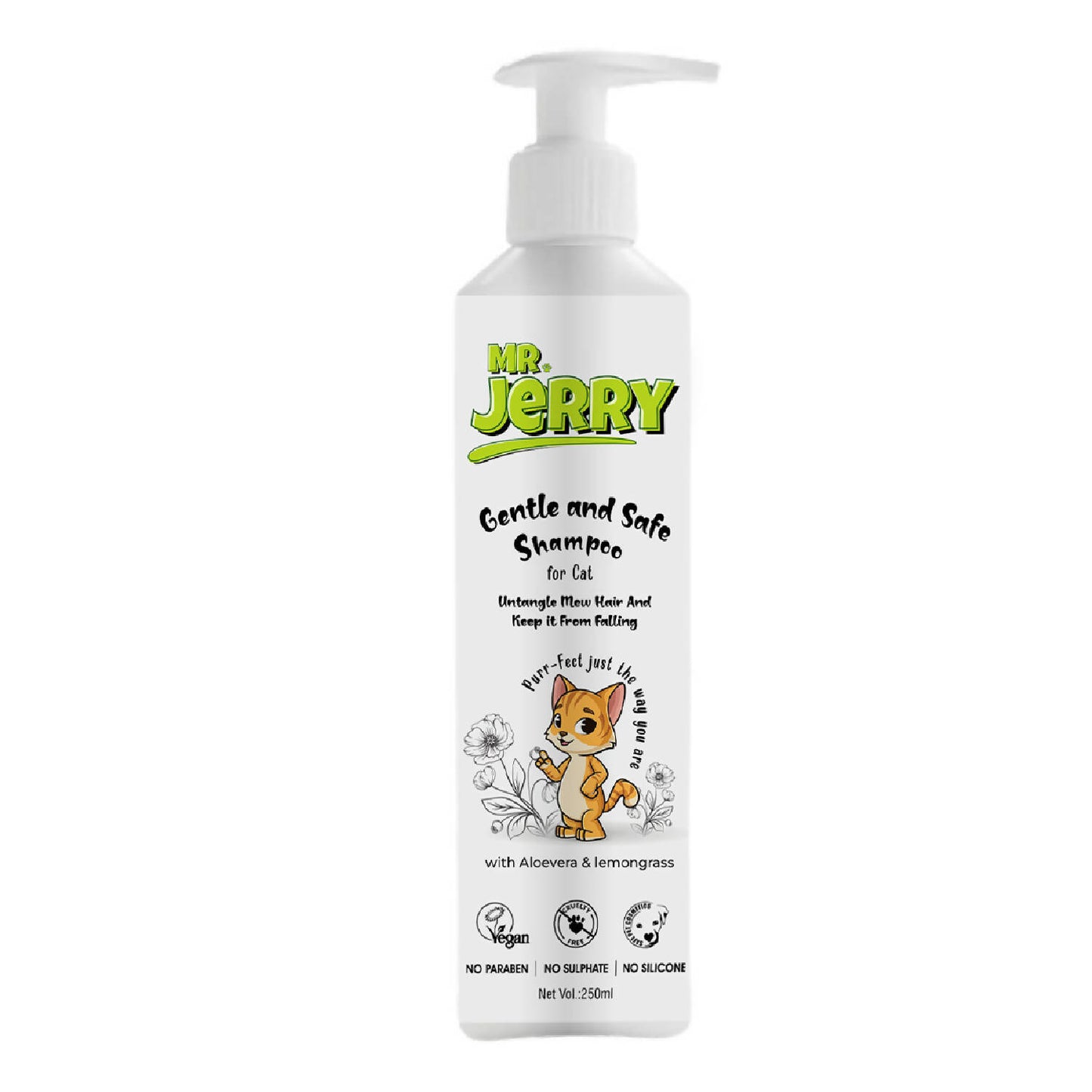 Mr . Jerry - Cat Shampoo with Aloe Vera & Lemon Grass