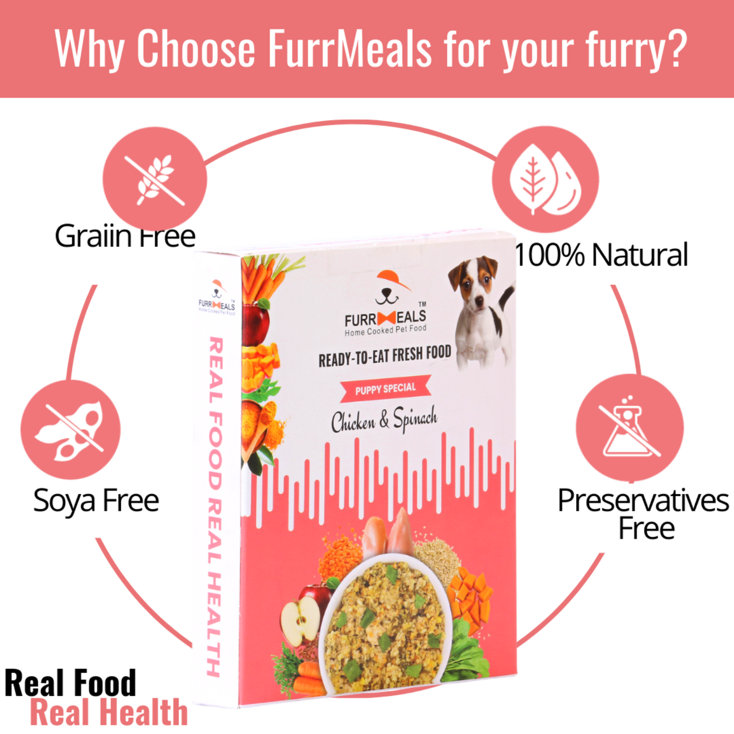 FurrMeals - Puppy Special Chicken & Spinach Ready to Eat (Gluten Free)