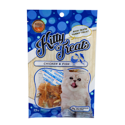 Kitty Treats - Spiral Soft Chicken and Fish Treat for Cats