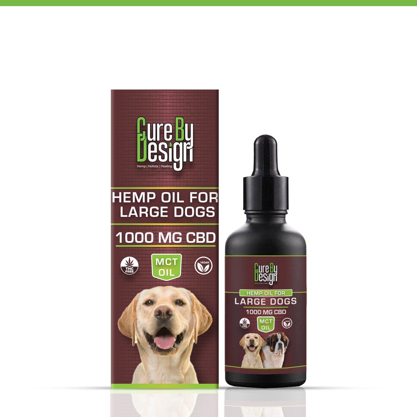 Cure By Design - Hemp Oil with 1000mg CBD (MCT) For Dogs