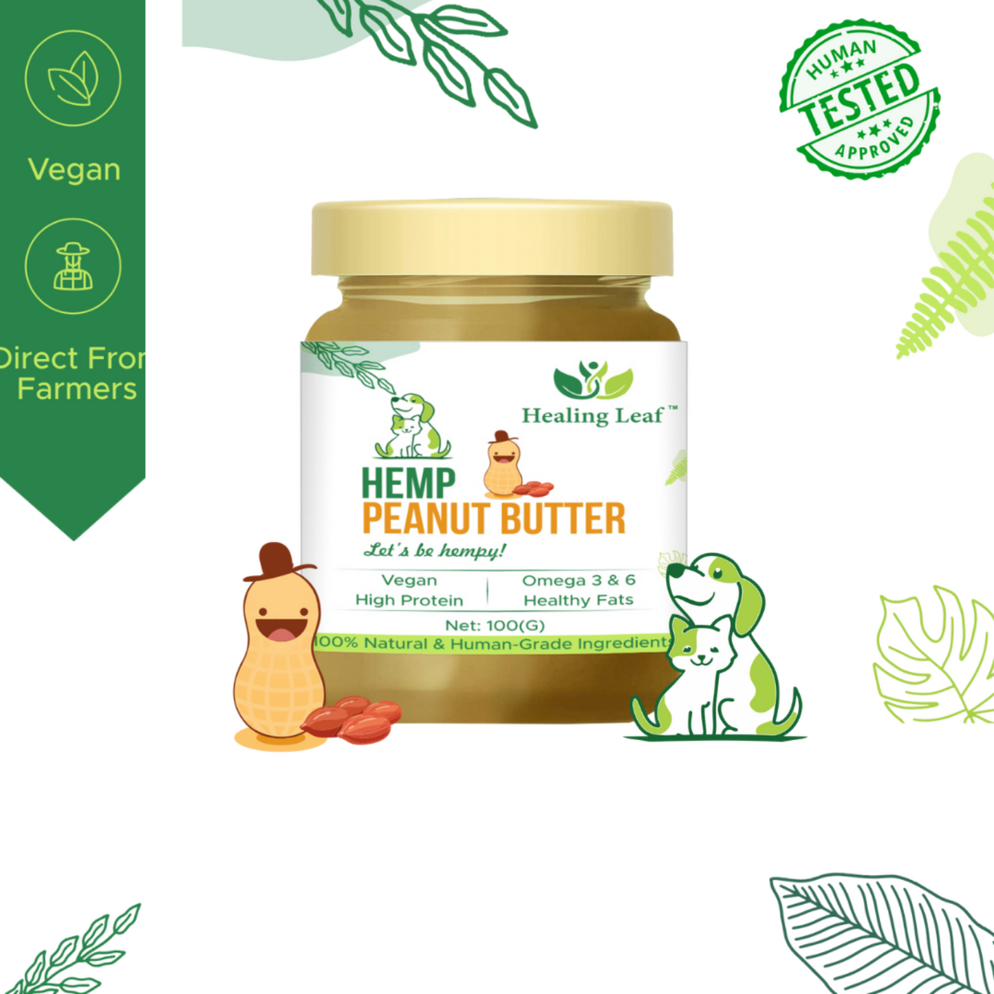Healing Leaf - Hemp Peanut Butter For Dogs & Cats