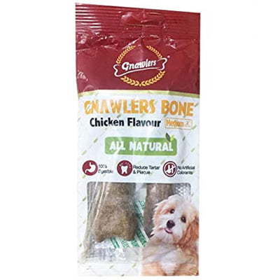 Gnawlers - Chicken Bone (2 Pieces) Treat For Dog