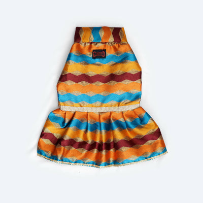 Pawgypets - Occasion wear Dress | Multi- Stripe
