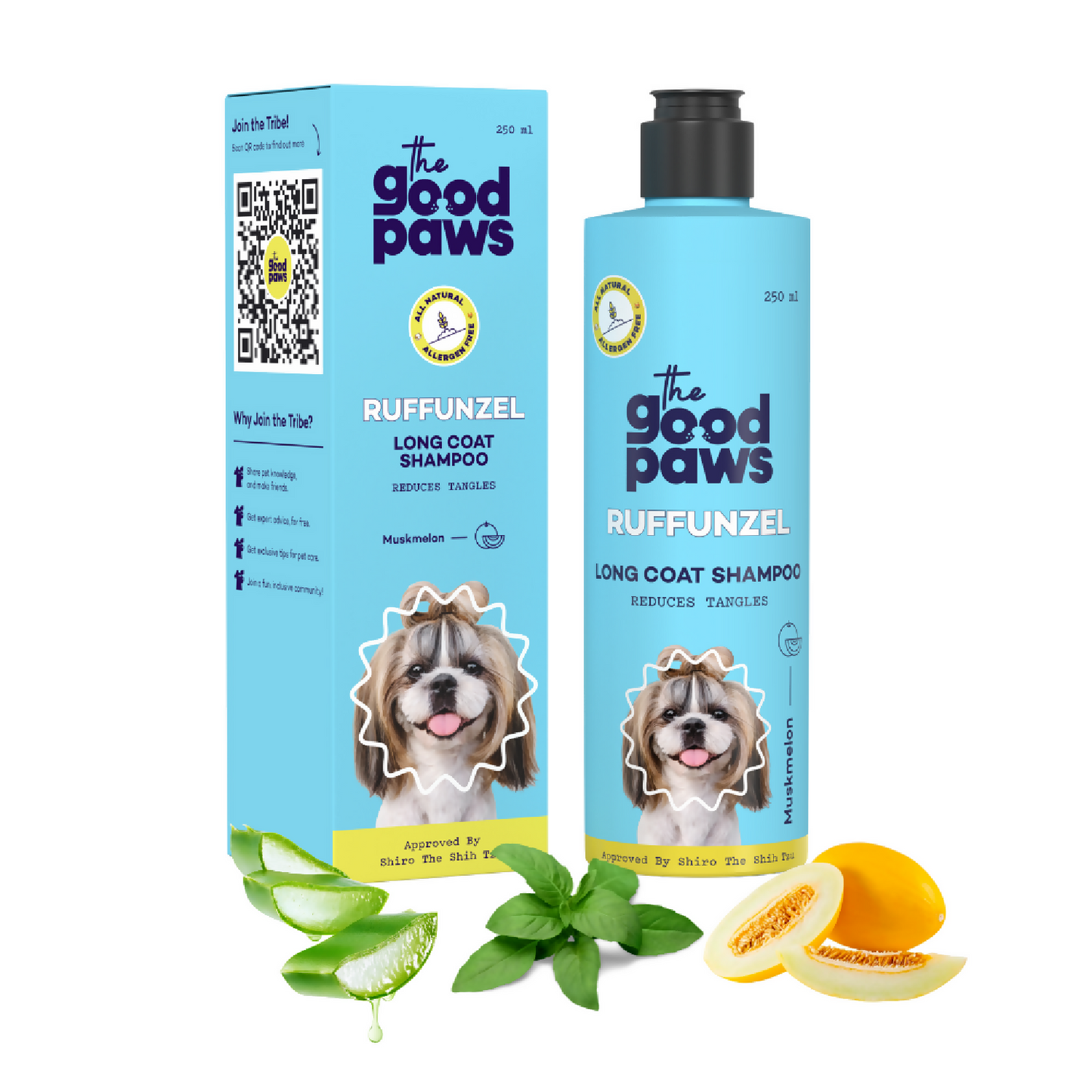 The Good Paws Ruffunzel Long Coat Shampoo | Reduces tangles | Removes mats & Restores shine