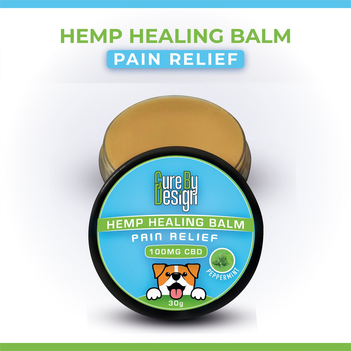 Cure By Design - Hemp Healing Balm - Pain Relief 100mg CBD For Dogs