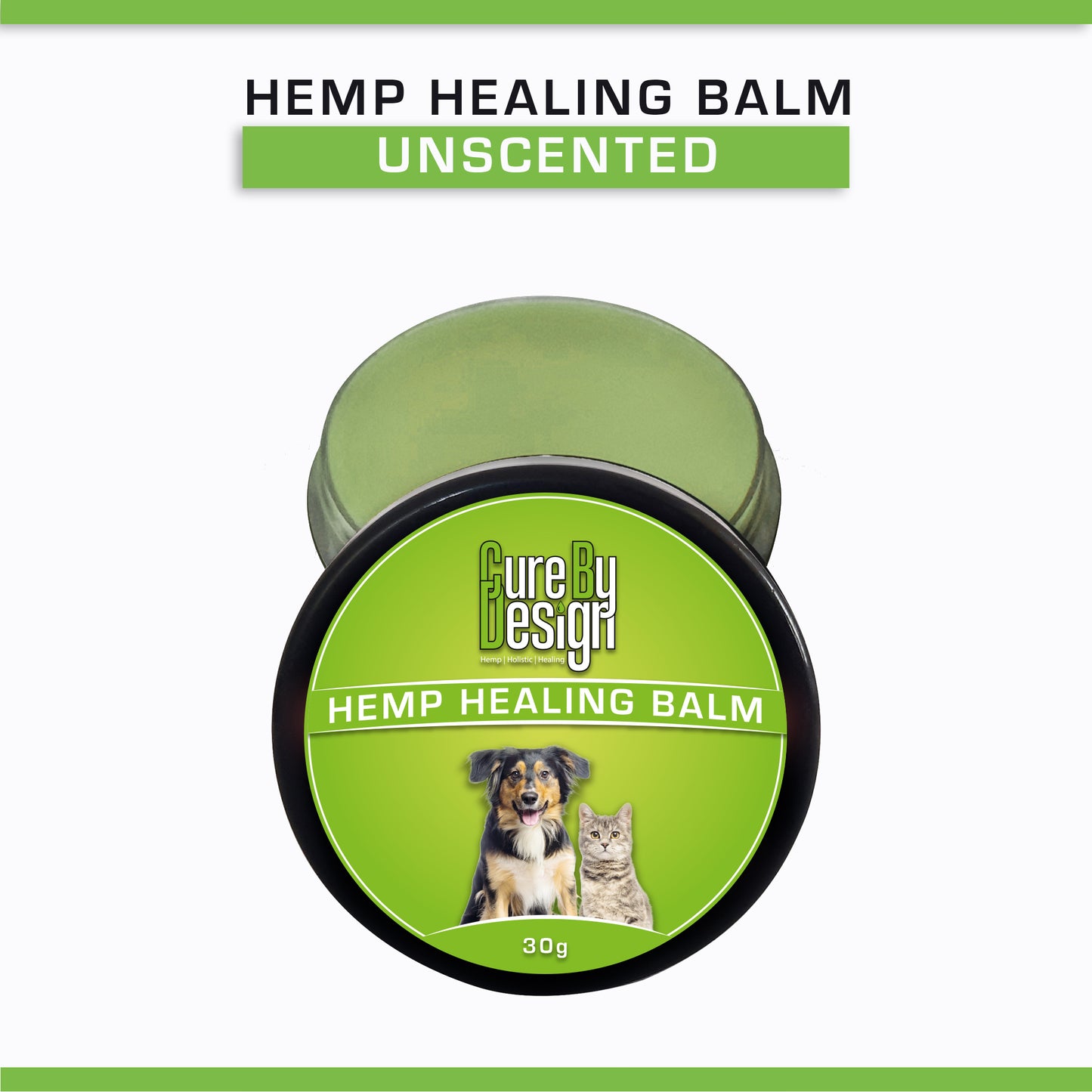 Cure By Design - Hemp Healing Balm - Unscented For Dogs & Cats