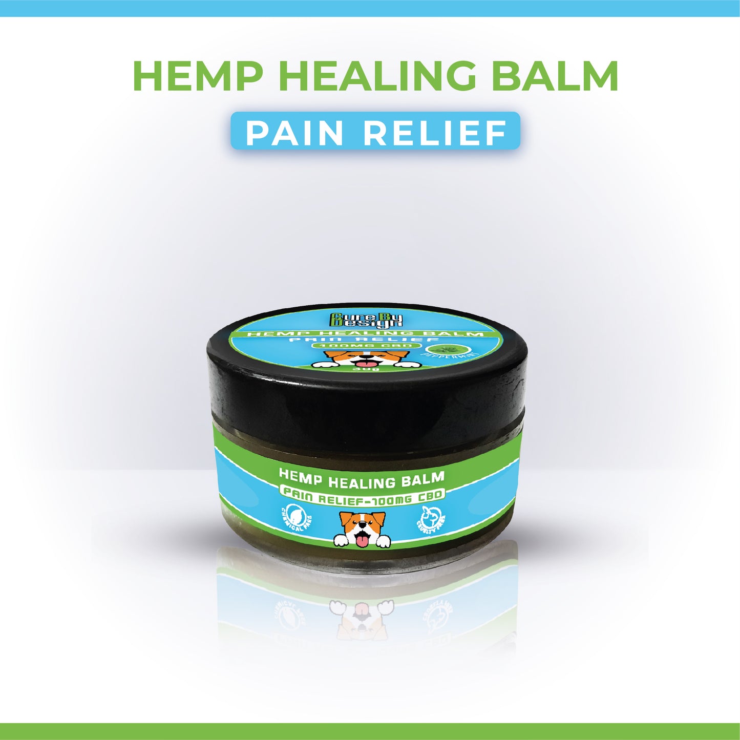 Cure By Design - Hemp Healing Balm - Pain Relief 100mg CBD For Dogs