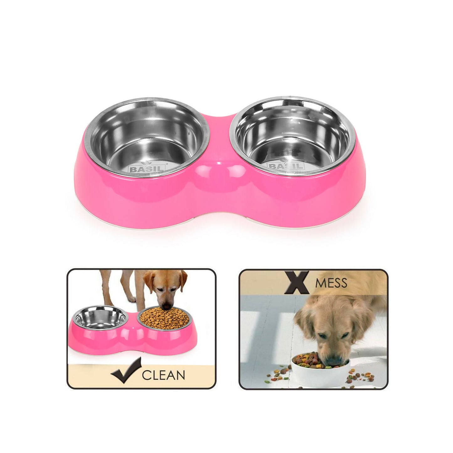 Basil - Melamine Bowl Double Bowl For Dogs