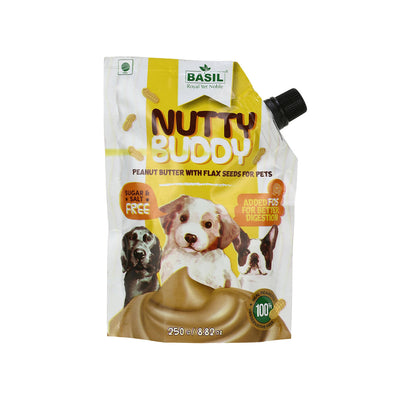 Basil - Nutty Buddy Peanut Butter with Flax Seeds Treat For Dogs