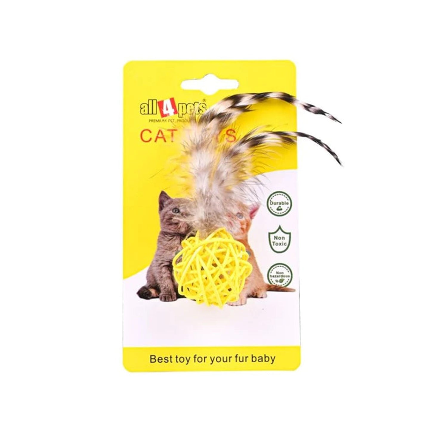 All4pets - Cat Toy with Feathers