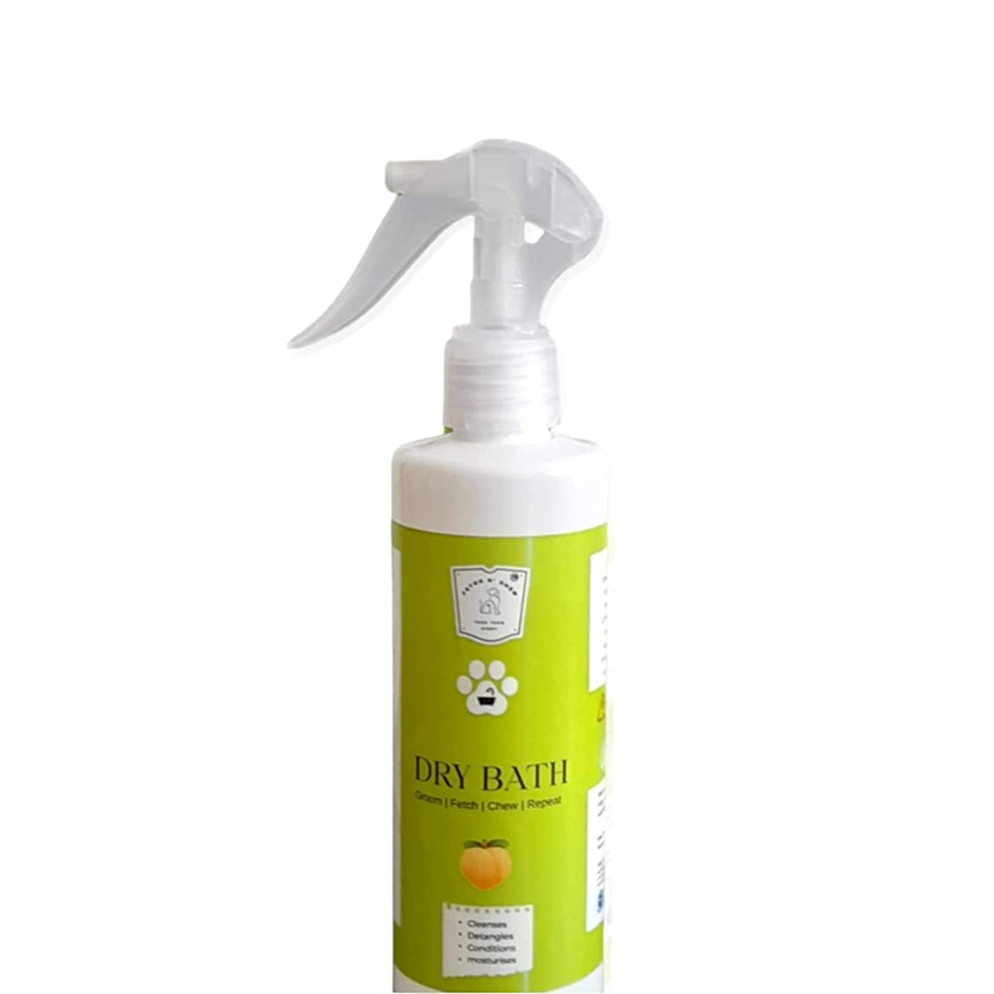 Fetch N Chew - Peach & Aloevera Dry Bath Spray For Dogs