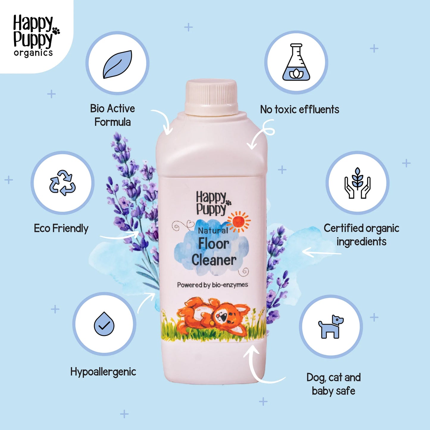 Happy Puppy Organics - Natural Enzymatic Floor Cleaner For Dogs