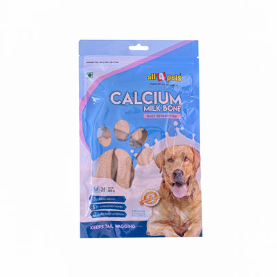 All4pets - Calcium Milk Bone Medium For Puppies & Older Dogs ( Over 4 months of age)