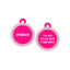 Taggie - Solid Pink Pet ID Tag For Dogs & Cats