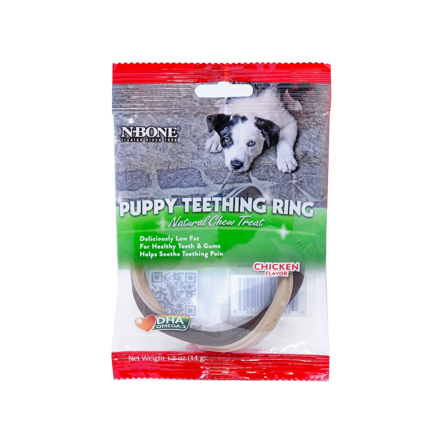 N-Bone Puppy Teething Ring Chicken Flavour, 34 gm