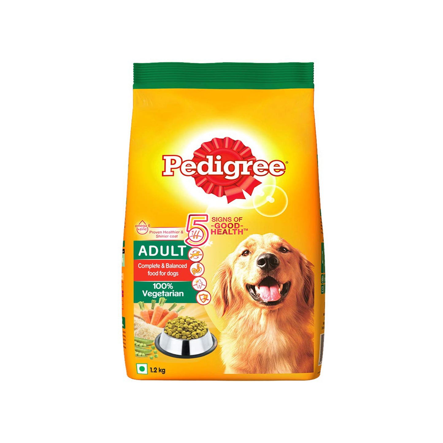 Pedigree - 100% Vegetarian Complete & Balanced Food for Puppy & Adult Dogs