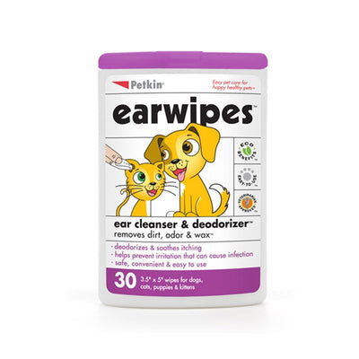 Petkin - Ear Wipes For Dogs & Cats