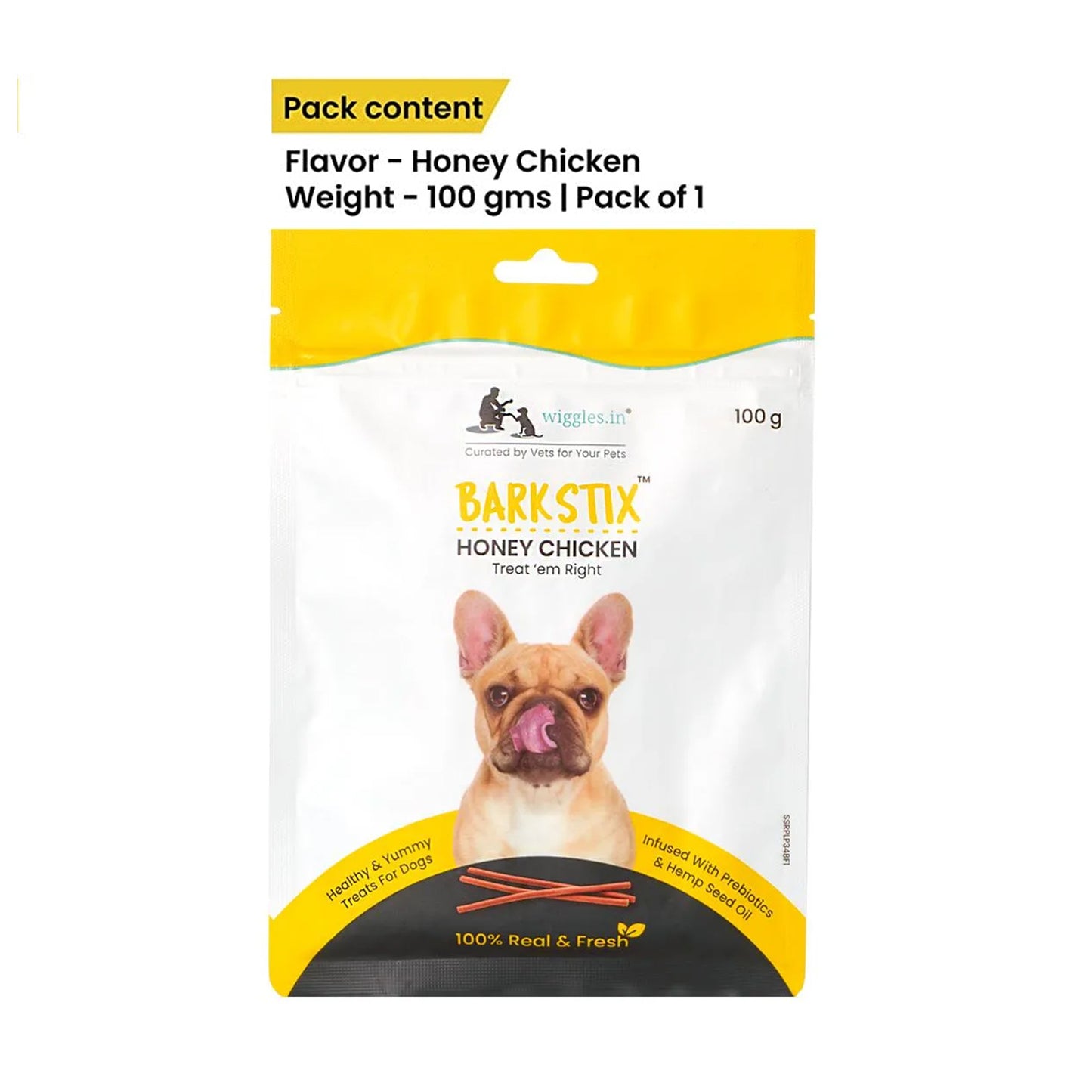 Barkstix - Dog Treats for Training Adult Puppies | Hemp Seed Oil (Honey Chicken)
