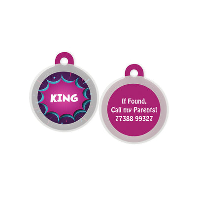 Taggie - Comic Pop Purple Pet Id Tag For Dogs & Cats