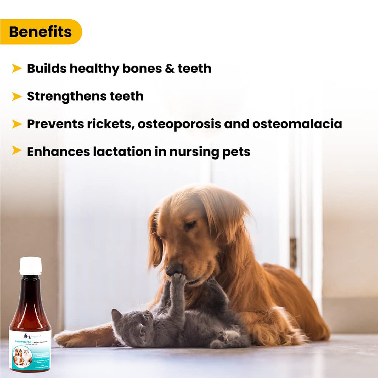 Pet PAWerful - Calcium Phosphorus Syrup Supplement For Dogs & Cats