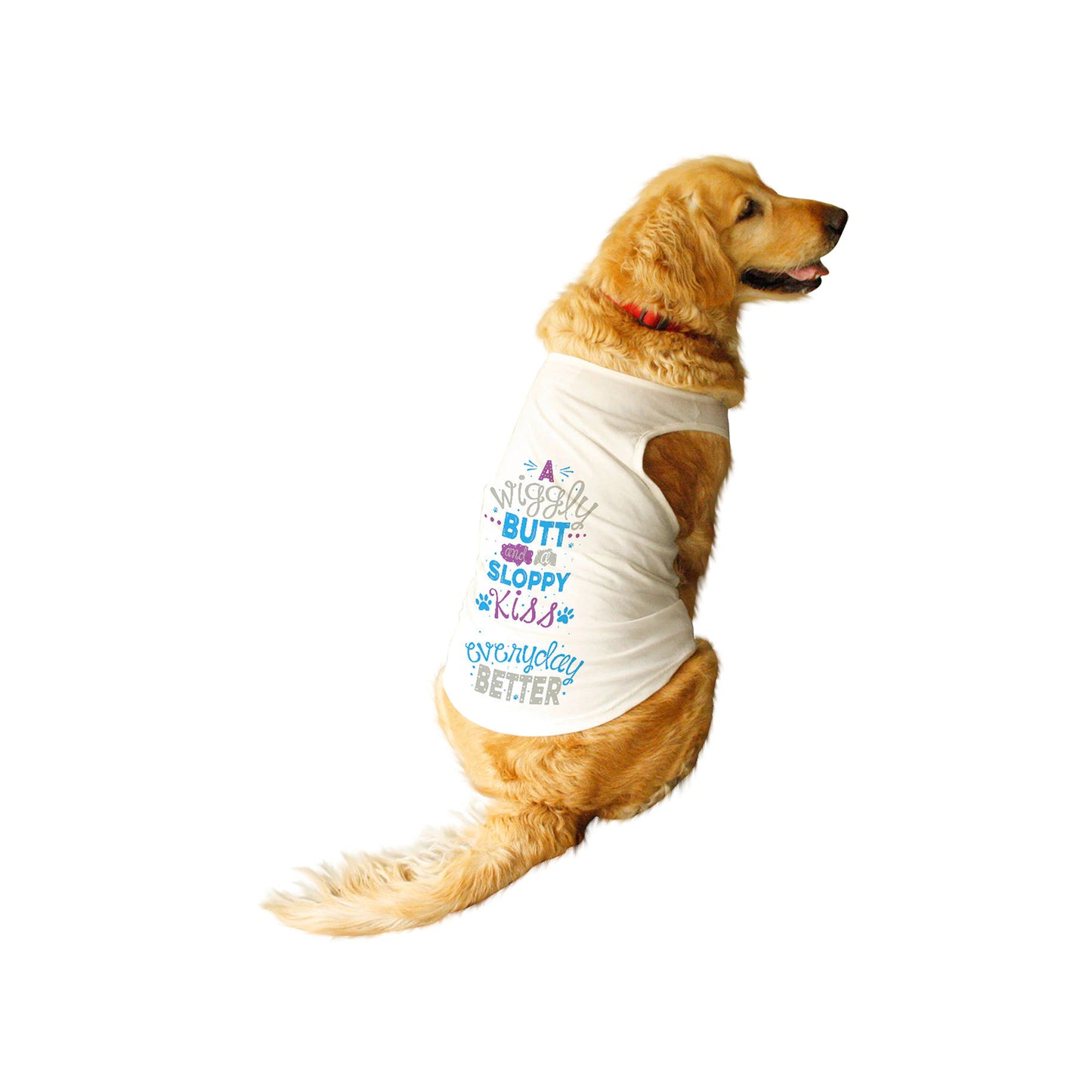 Ruse - Wiggly Butt Printed Tank Dog Tee