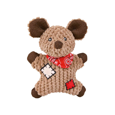 Trixie - Mouse with Patches Fabric/Jute