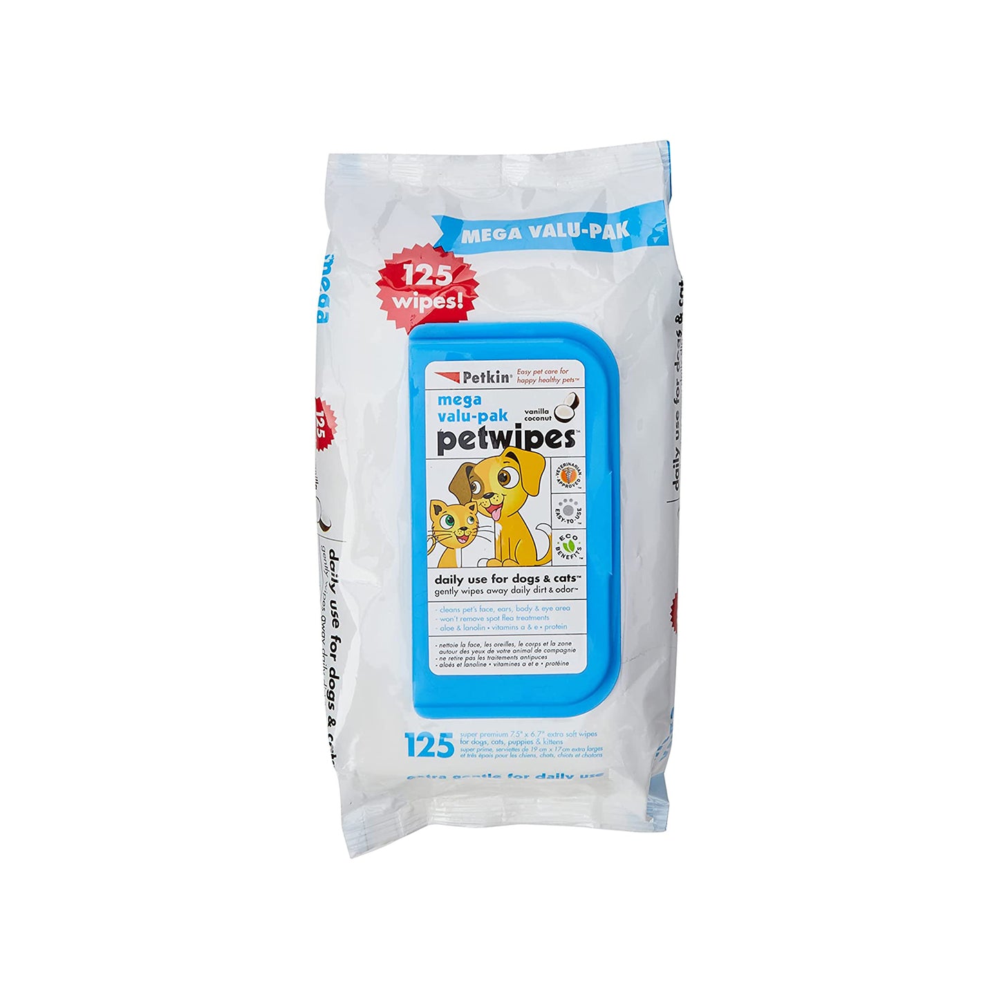 Petkin - Petwipes Mega-Value Pack For Dogs & Cats