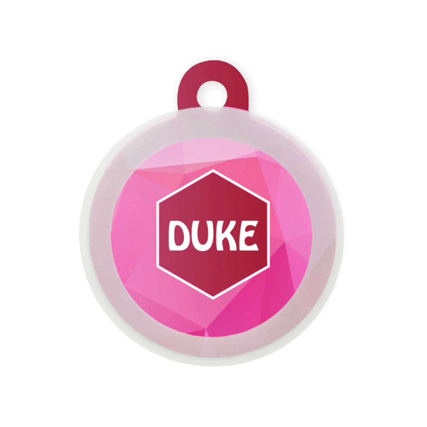 Taggie - Geometric Pink Pet ID Tag For Dogs & Cats