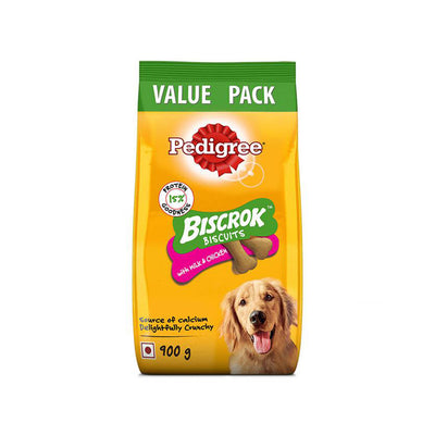 Pedigree - Biscrok Biscuits Dog Treats (Above 4 Months) | Flavour : Chicken, Milk & Chicken