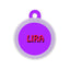 Taggie - Solid Neon Purple Pet ID Tag For Dogs & Cats