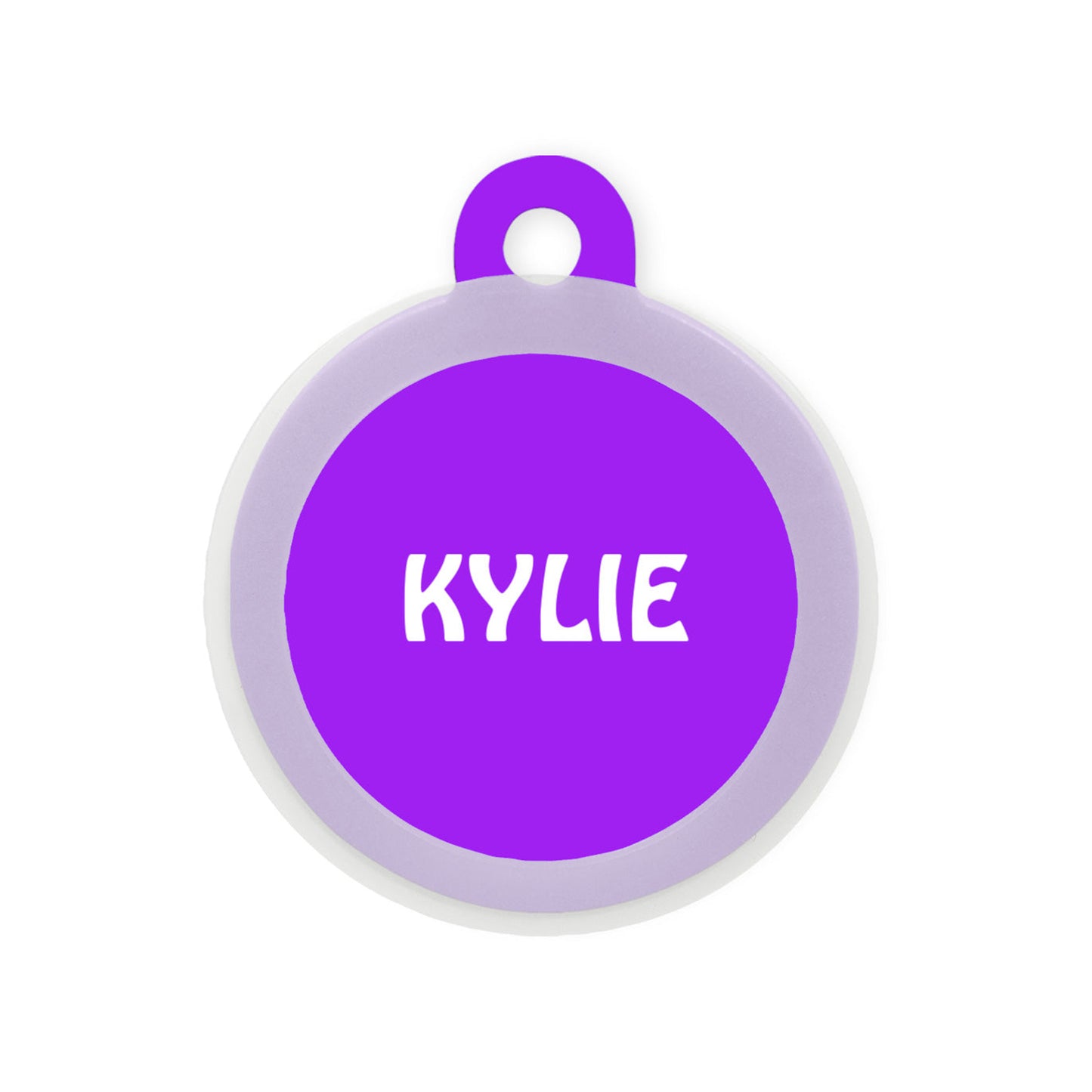 Taggie - Solid Purple Pet ID Tag For Dogs & Cats