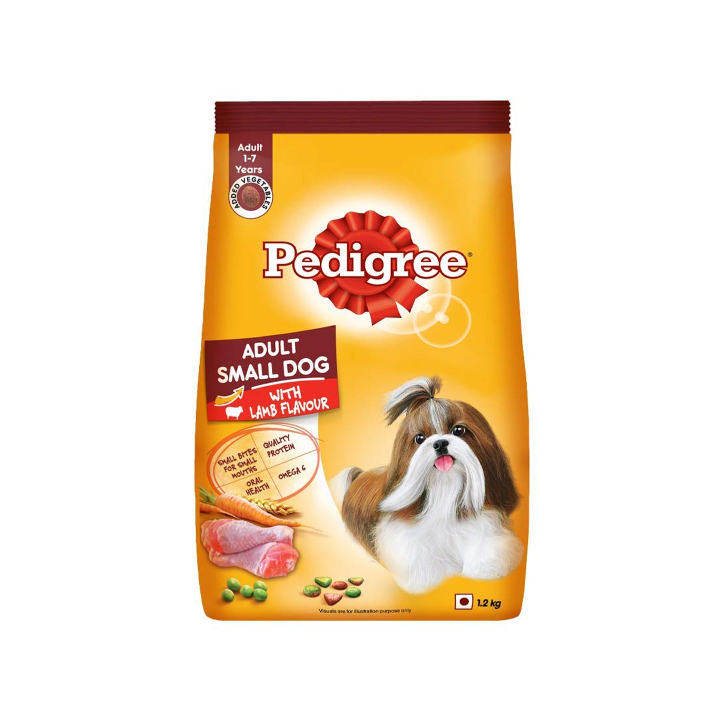 Pedigree - Adult Small Dog Dry Food | Lamb & Veg Flavour Pack