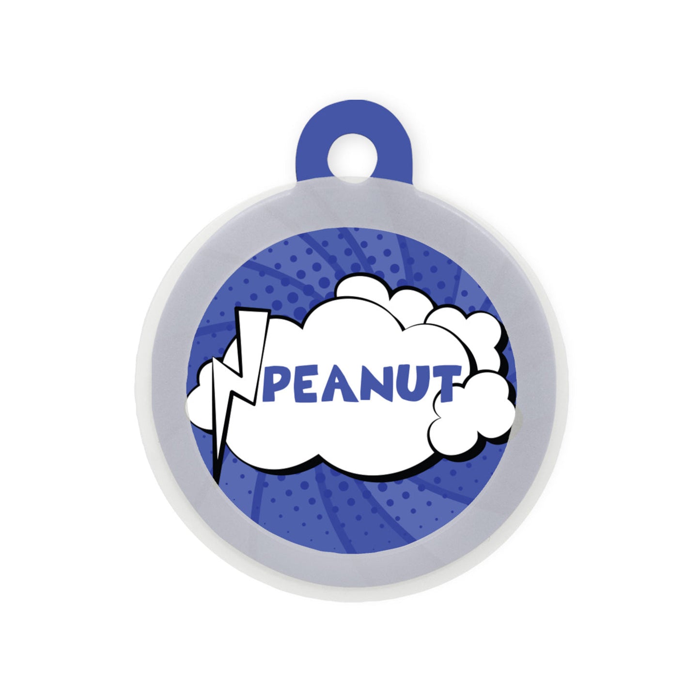 Taggie - Comic Pop Violet Pet ID Tag For Dogs & Cats