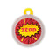 Taggie - Comic Pop Dark Red Pet ID Tag For Dogs & Cats