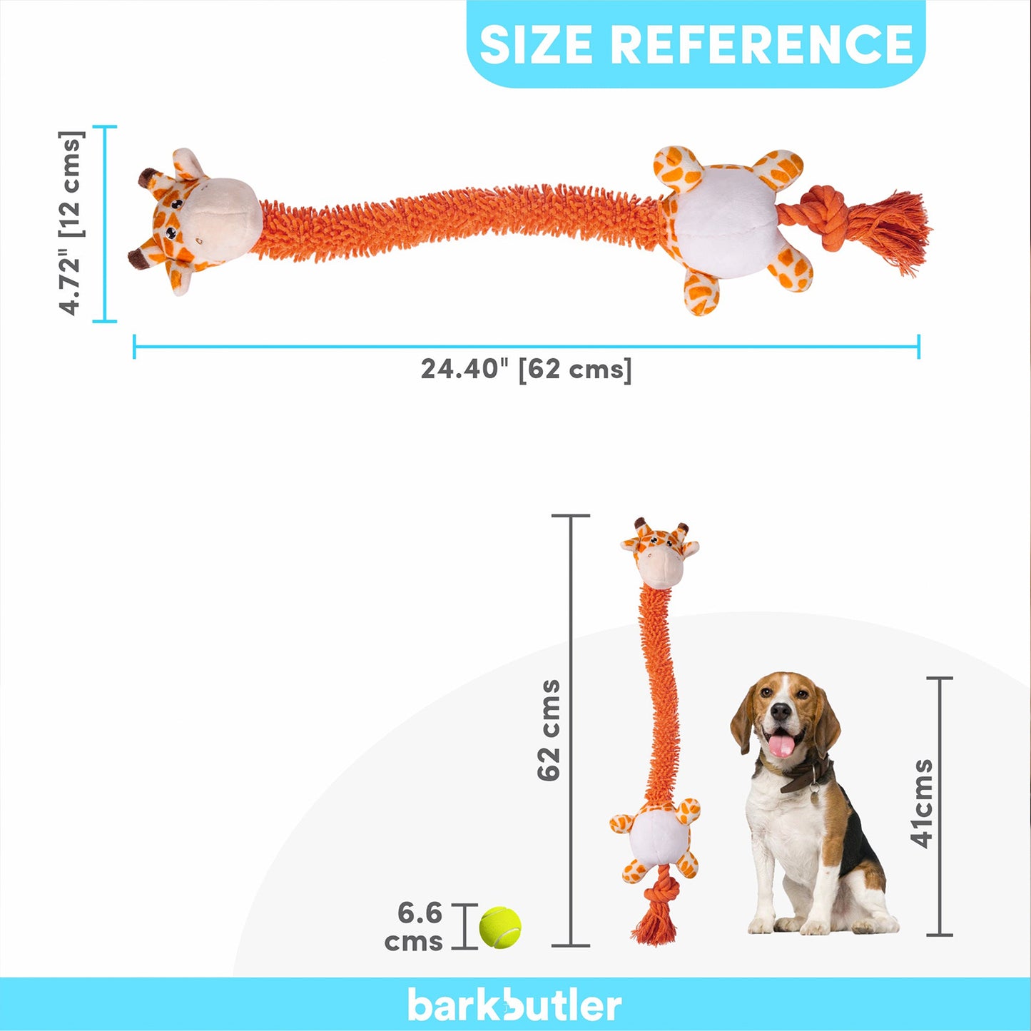 Barkbutler - Soft Squeaky Plush Dog Toy