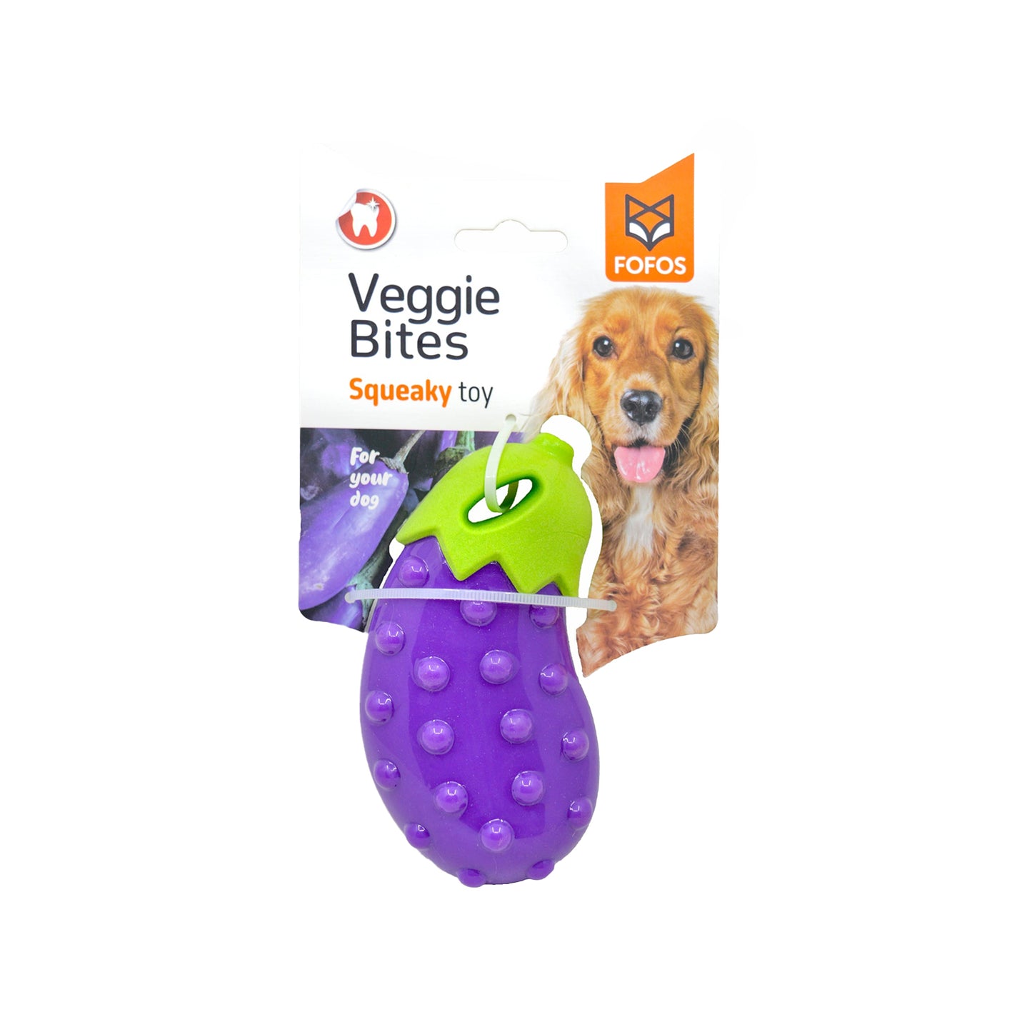 Fofos - Vegi Bites Screaming Squeaky Dog Toy