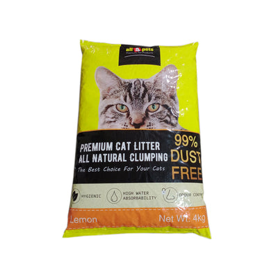 All4pets - All Natural Dust Free Lemon Fragrance Cat Litter