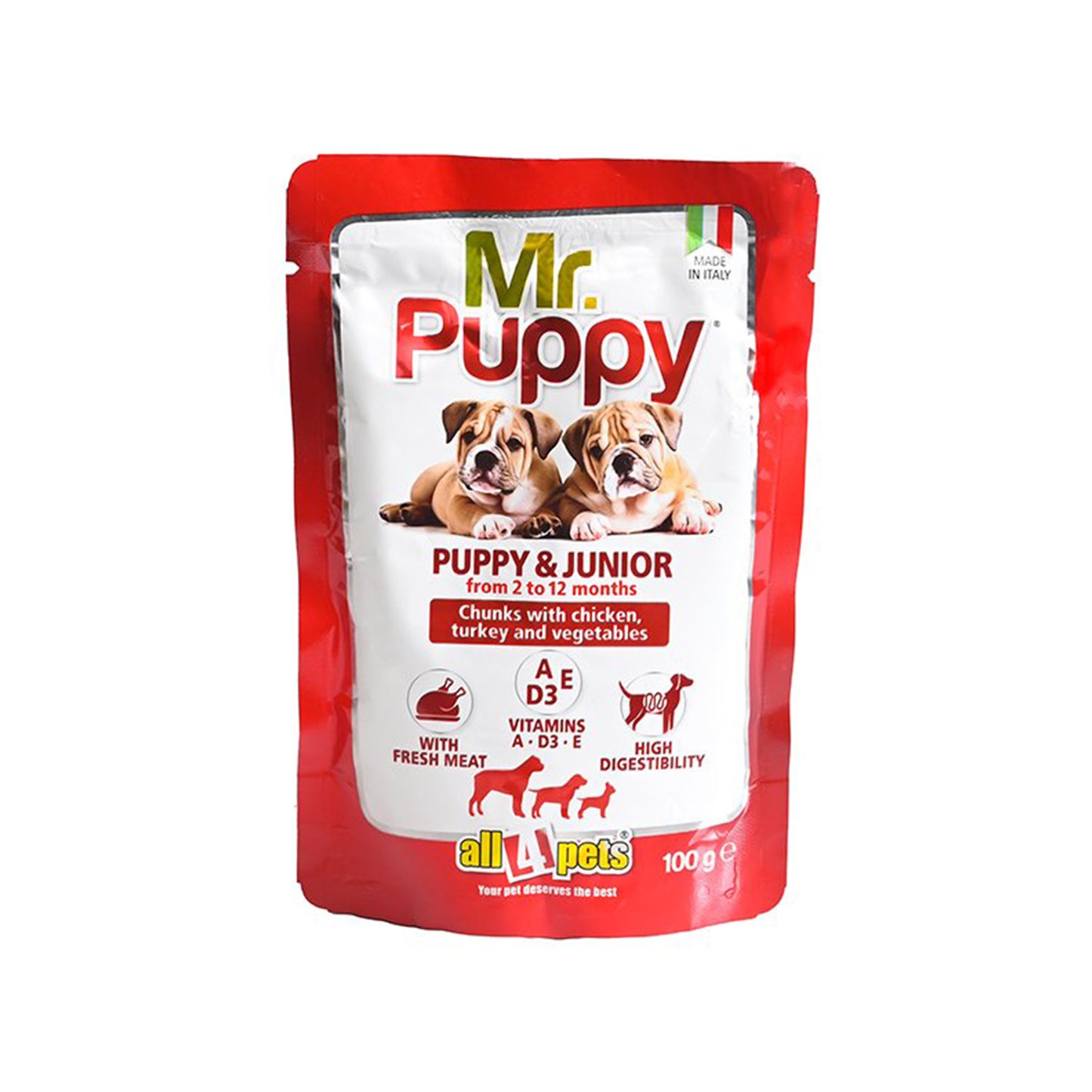 All4pets - Mr. Puppy Chunks with Chicken Turkey & Vegetables For Puppies