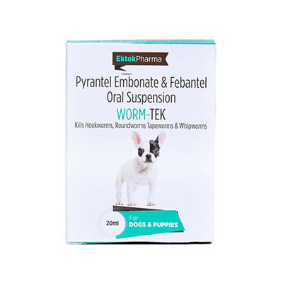 All4pets - Wormtek Suspension De-wormer Liquid For Dogs and Puppies (Pack Of 2)