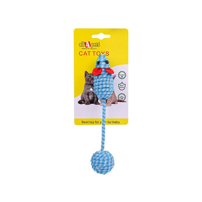 All4pets - Cat Rope Toy (Mouse Shaped)
