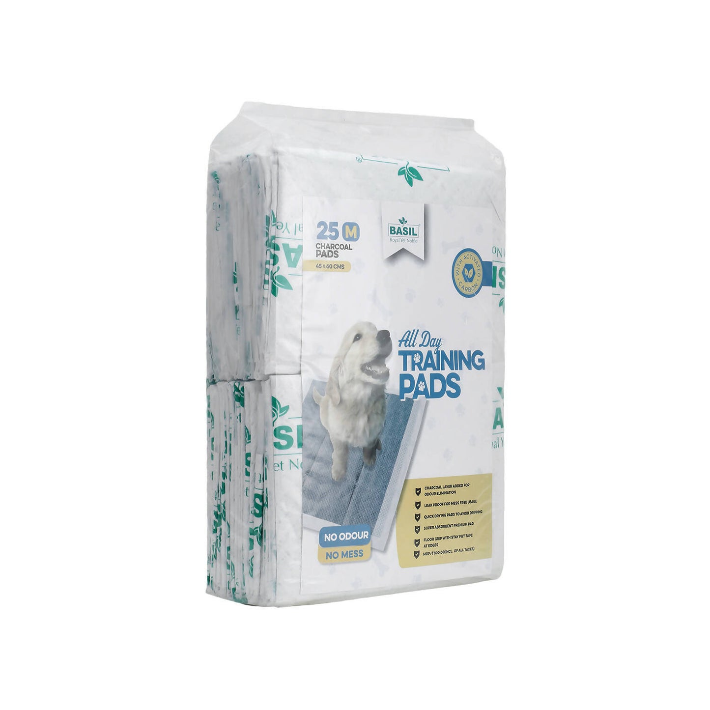 Basil - Pet Training pee pads with Activated Carbon to absorb For Dogs
