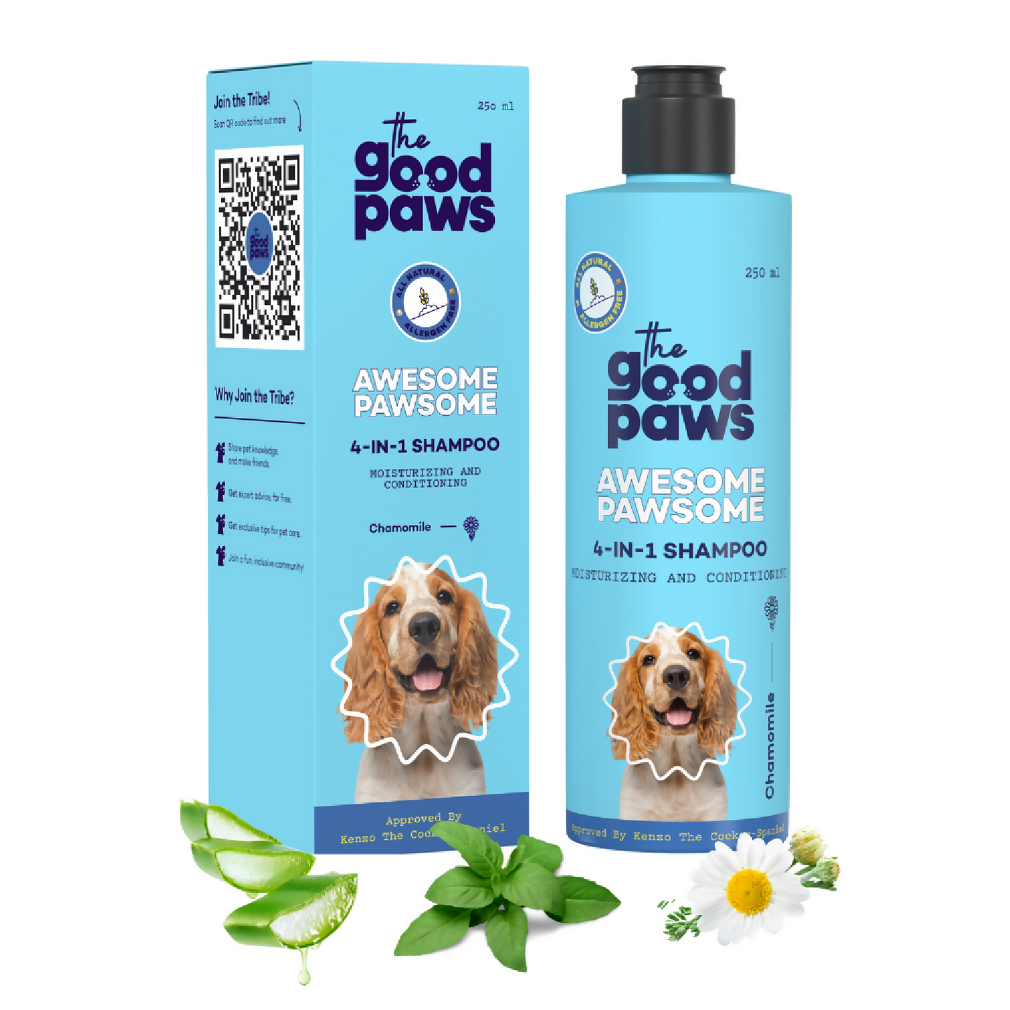 The Good Paws Awesome Pawsome 4 in 1 Dog Shampoo | Moisturizing & Conditioning | Cleanse & Deodorize