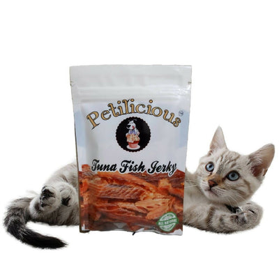 Petilicious - Dry Tuna Fish Jerky Cat | Dog Food Healthy & Tasty Pet Treats