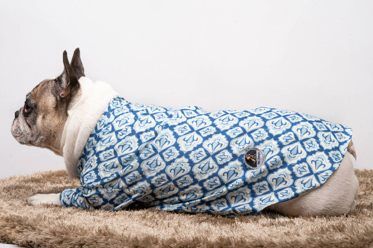 Petsnugs- Traditional Blue Printed Kurta for Dogs & Cats