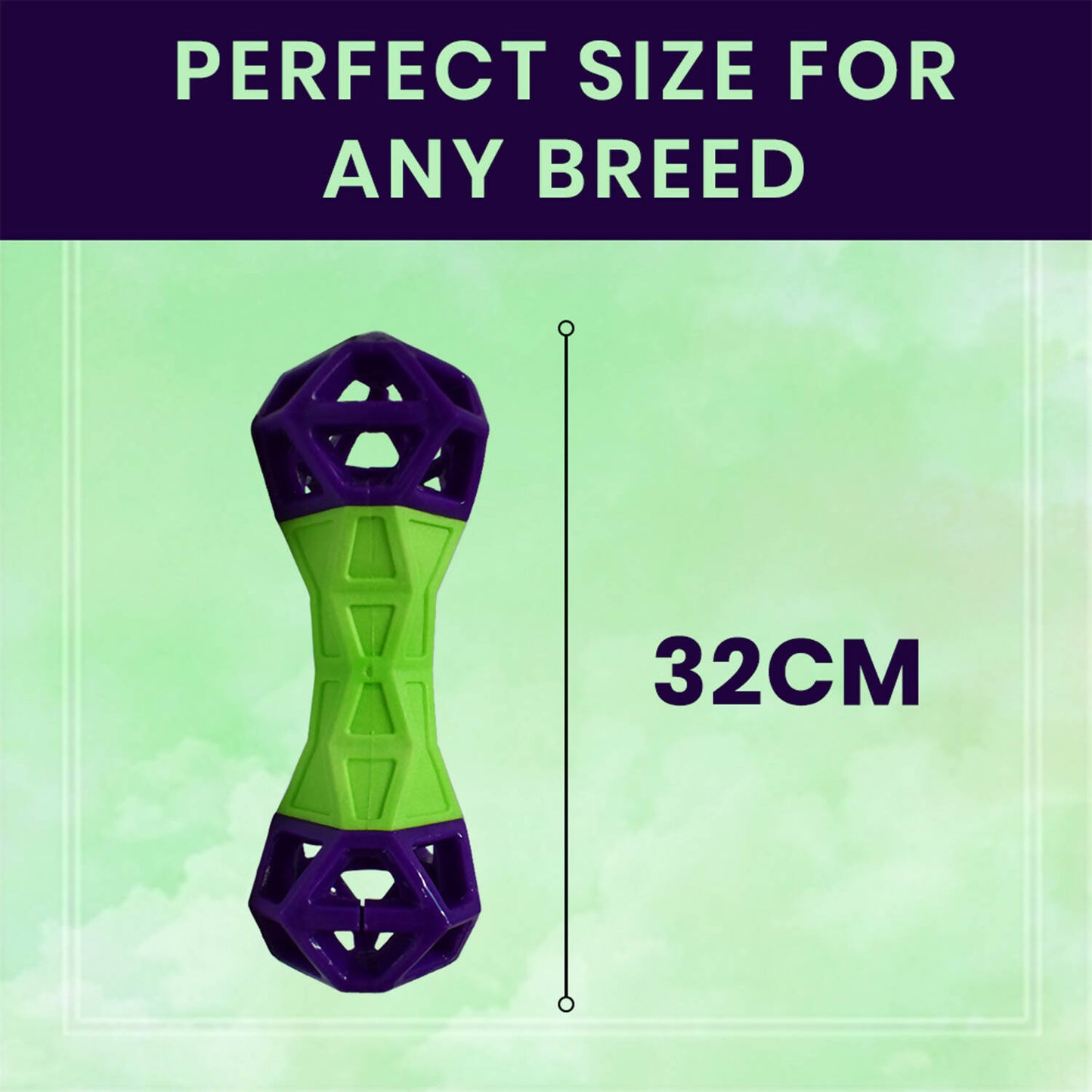 Basil - Squeaky Dumbbell with Treat Dropper For Dogs