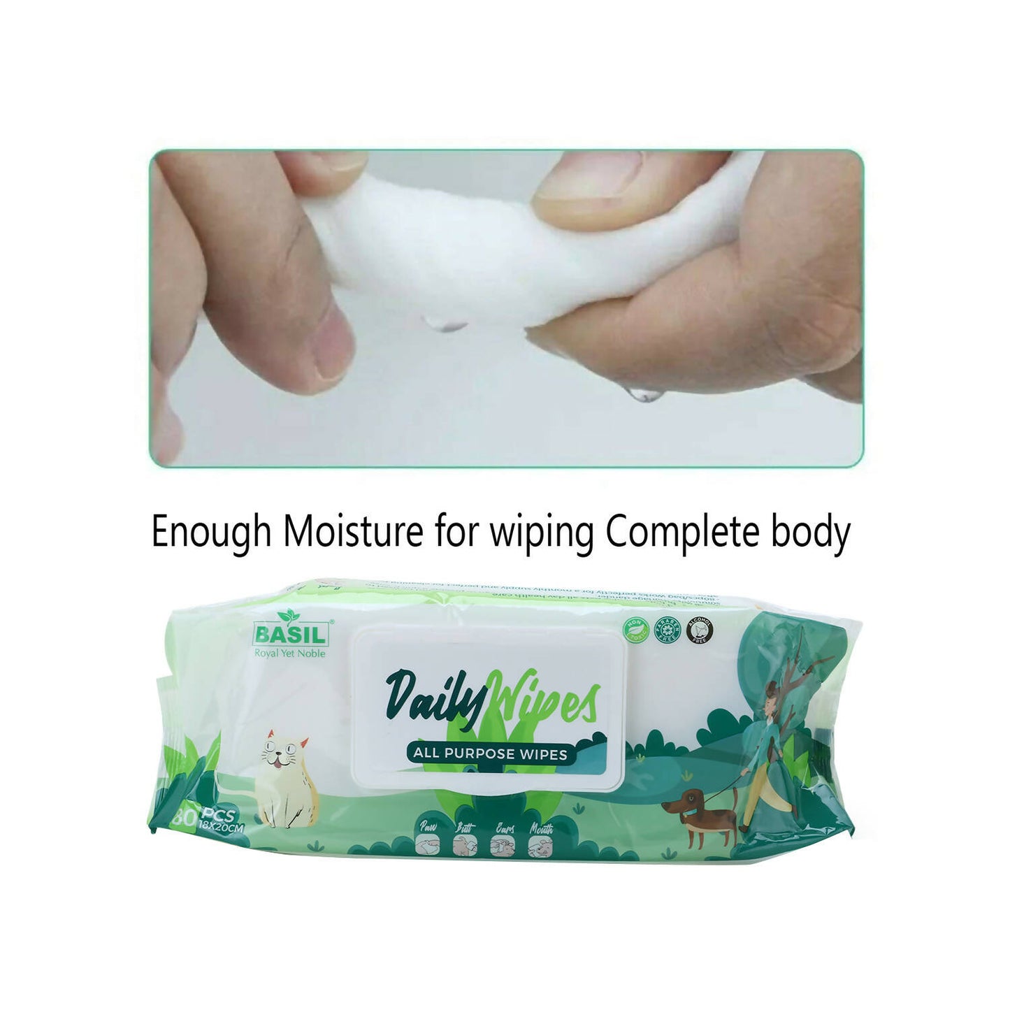 Basil - Pet Wet Wipes