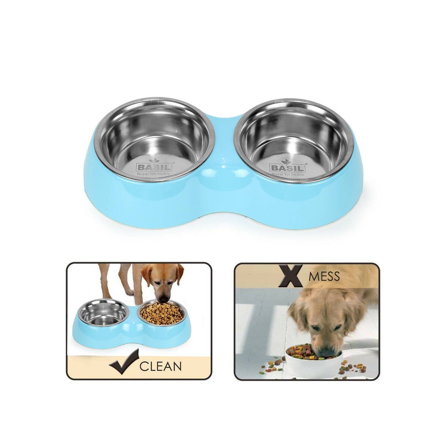 Basil - Melamine Bowl Double Bowl For Dogs